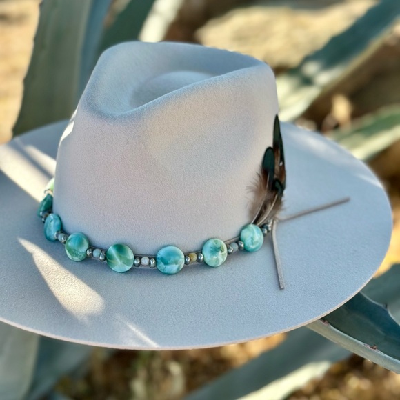 stella wilder hats Accessories - Green Angeline Desert Glow Hat Band